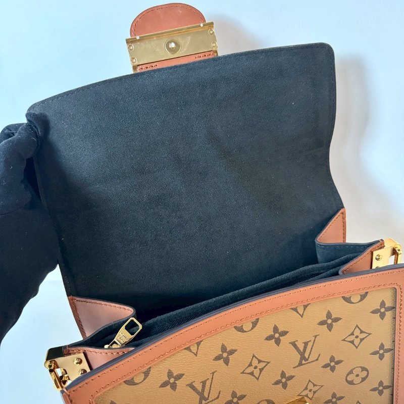 LV DAUPHINE 達芙妮 MM 中號 拼色 金鍊 斜背包 M44391-3