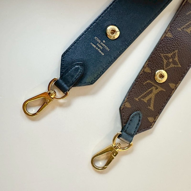 LV MONOGRAM 老花 黑色 雙色 兩段式 可調長度 替換 肩背帶 J02465-2