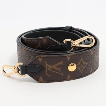 LV MONOGRAM 老花 黑色 雙色 兩段式 可調長度 替換 肩背帶 J02465-4