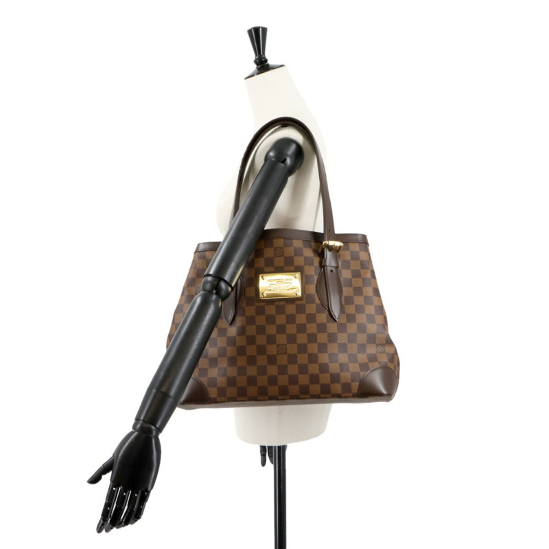 路易威登 Damier Hampstead 中號手提包，Ebene 棕色，N51204-7