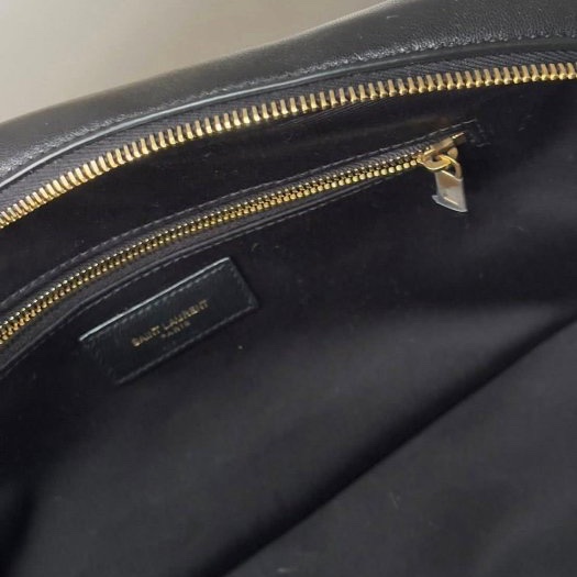 YSL好美好有氣質的黑金二用波士頓包-6