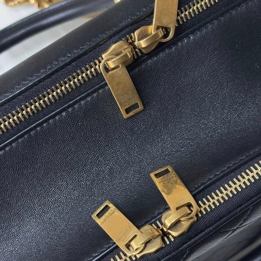 YSL好美好有氣質的黑金二用波士頓包-8