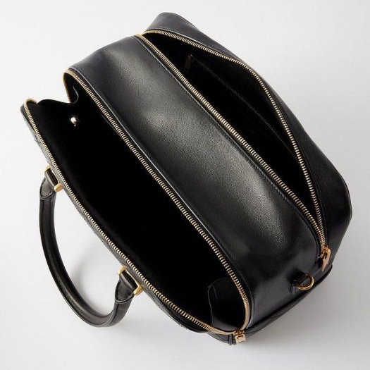 YSL好美好有氣質的黑金二用波士頓包-9