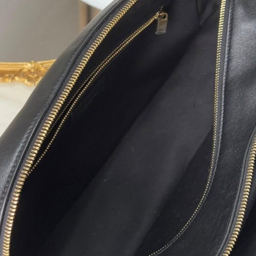 YSL好美好有氣質的黑金二用波士頓包-11