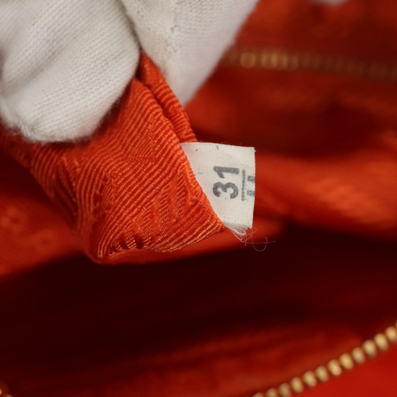 【日本直送】PRADA 雙肩包 尼龍 橘色 金色 正品 155325V-10