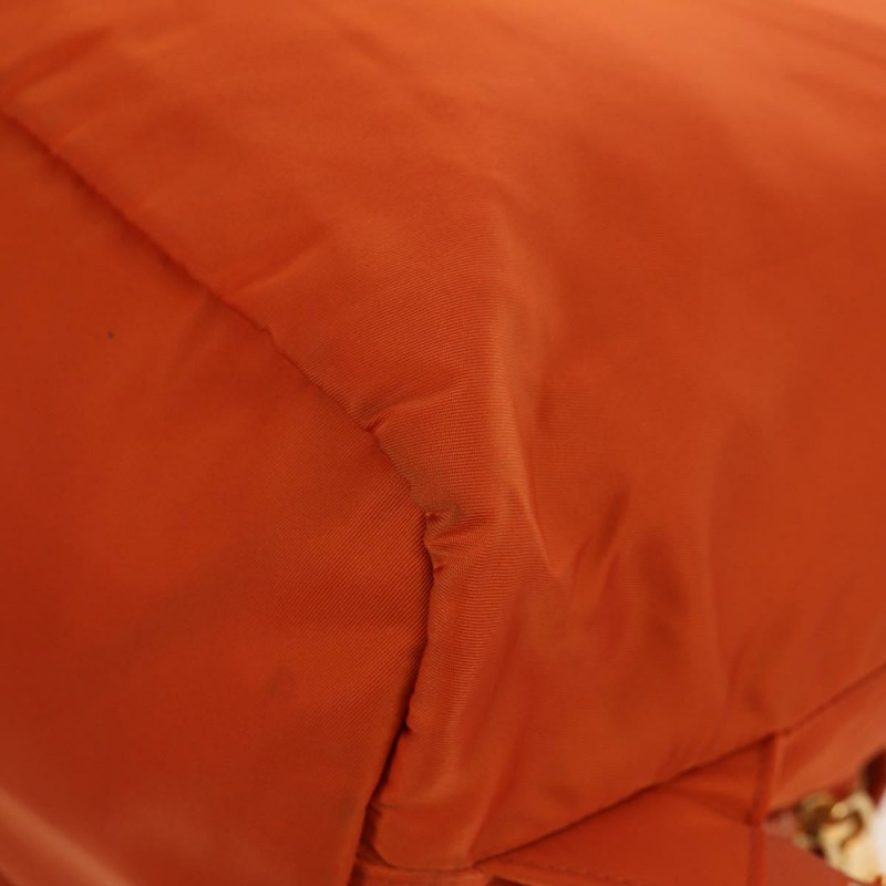 【日本直送】PRADA 雙肩包 尼龍 橘色 金色 正品 155325V-18