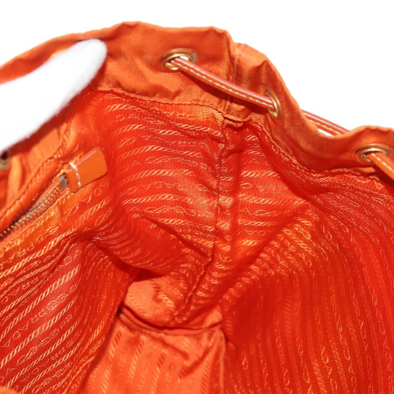 【日本直送】PRADA 雙肩包 尼龍 橘色 金色 正品 155325V-30