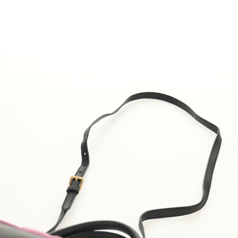 【日本直送】PRADA Ribbon 手提包 皮革 2way 黑色 金色 Auth 155326V-15
