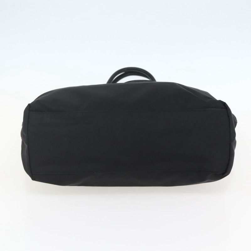 【日本直送】PRADA 尼龍黑色金色手提包 Auth 156867V-4