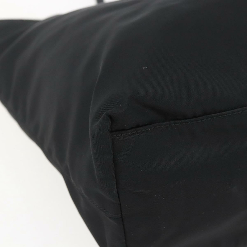 【日本直送】PRADA 尼龍黑色金色手提包 Auth 156867V-13