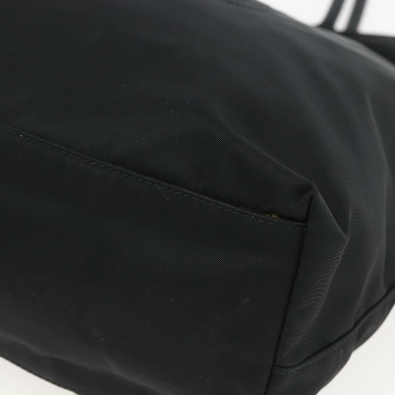 【日本直送】PRADA 尼龍黑色金色手提包 Auth 156867V-14
