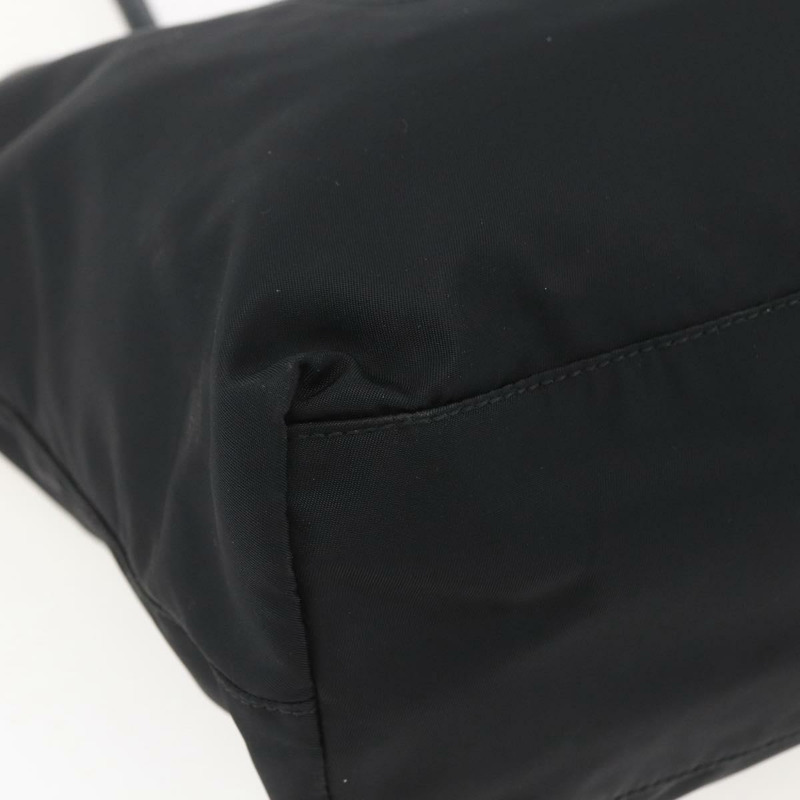 【日本直送】PRADA 尼龍黑色金色手提包 Auth 156867V-15