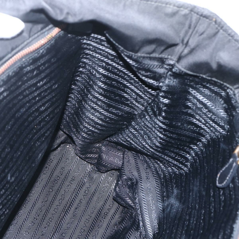 【日本直送】PRADA 尼龍黑色金色手提包 Auth 156867V-20