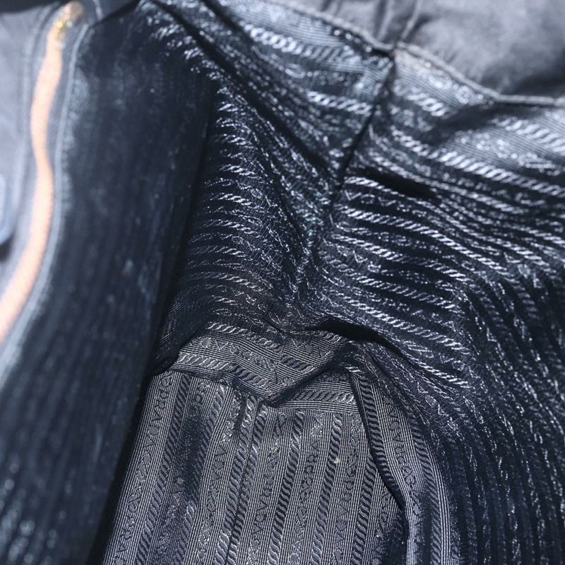【日本直送】PRADA 尼龍黑色金色手提包 Auth 156867V-21