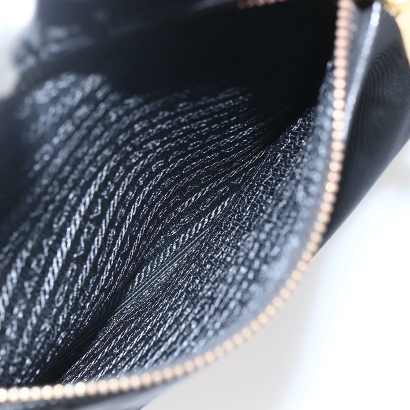 【日本直送】PRADA 尼龍黑色金色手提包 Auth 156867V-25