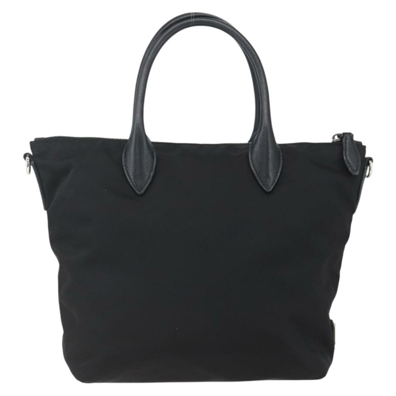 【日本直送】PRADA 串珠手提包 尼龍 黑色 銀色 正品 am10030V-1