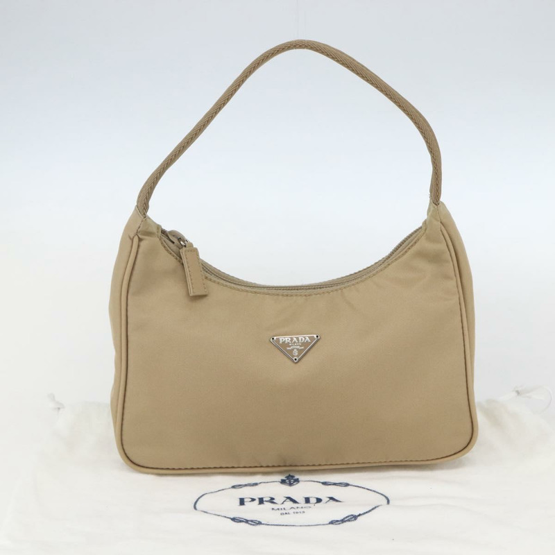 【日本直送】PRADA 尼龍手提包 米色 銀色 正品 157109V-11