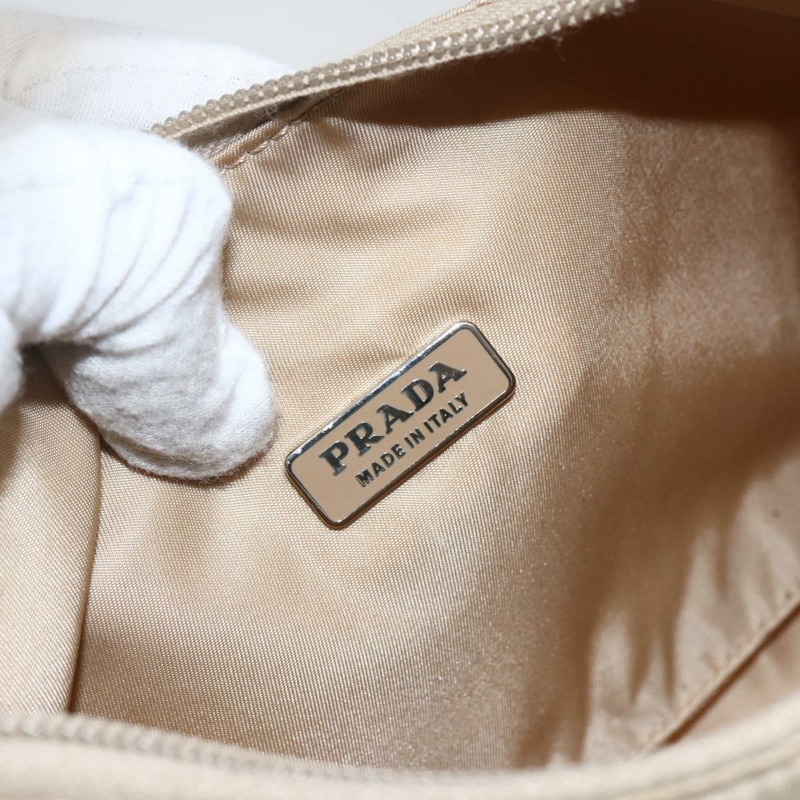 【日本直送】PRADA 尼龍手提包 米色 銀色 正品 157109V-18