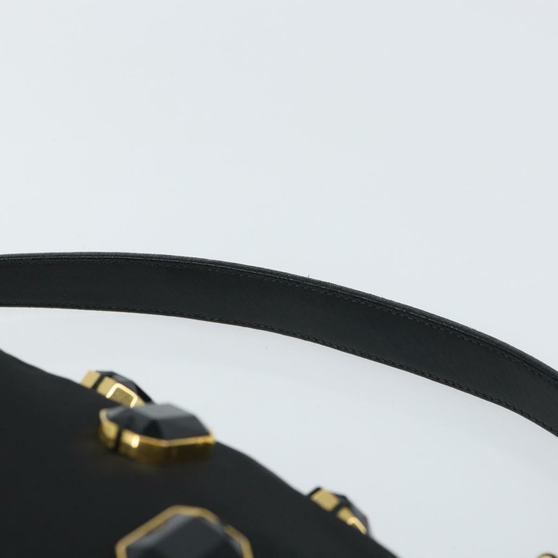 【日本直送】PRADA Bijoux 單肩包 尼龍 黑色 金色 正品 yk19999V-13