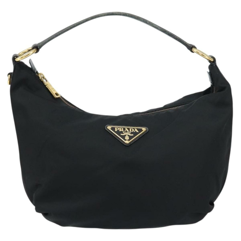【日本直送】PRADA 黑色金色尼龍肩包，正品 yk20004V-12
