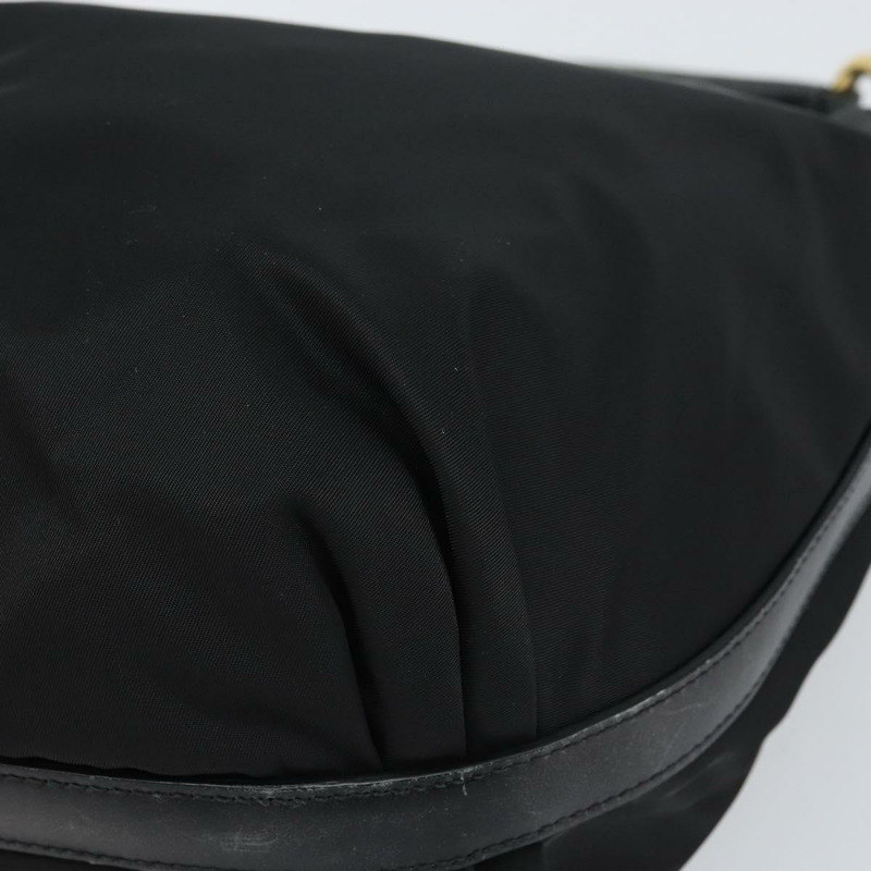 【日本直送】PRADA 黑色金色尼龍肩包，正品 yk20004V-13