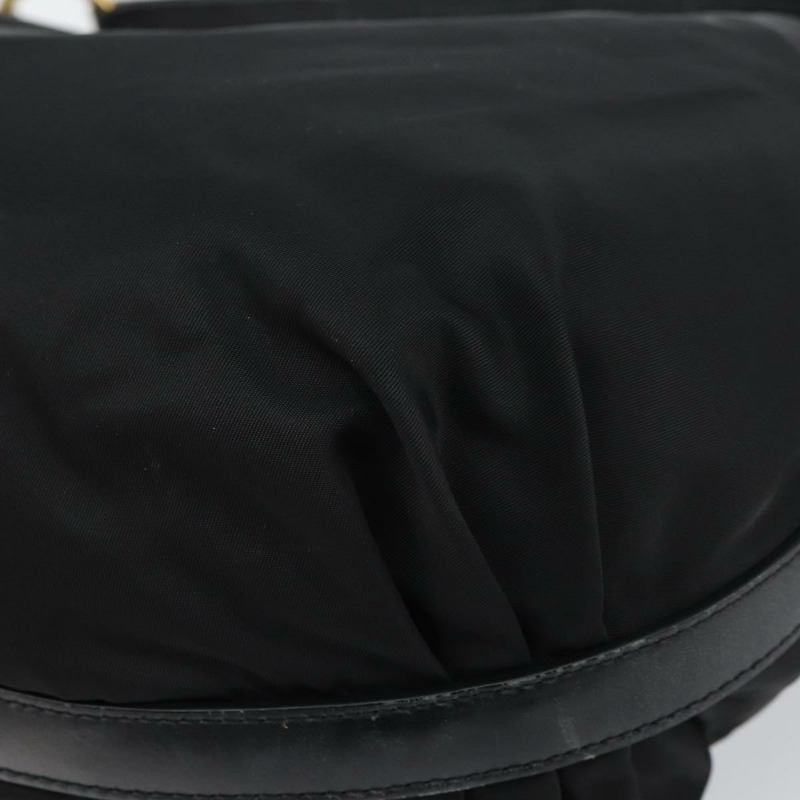 【日本直送】PRADA 黑色金色尼龍肩包，正品 yk20004V-15