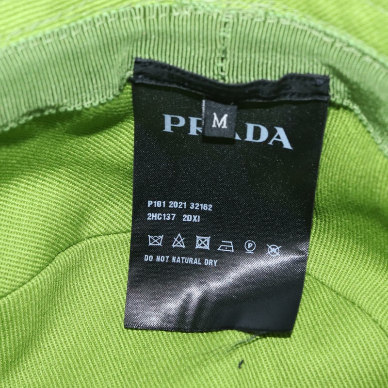 【日本直送】PRADA帆布漁夫帽 M碼 綠色 正品 155955M-10