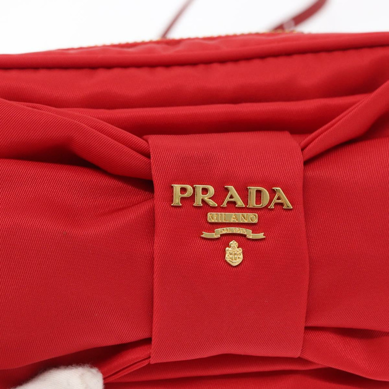 【日本直送】PRADA 單肩包 尼龍 紅色 金色 正品 152289SAV-18