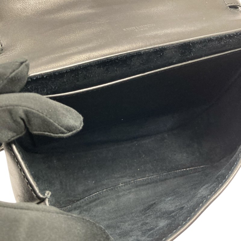 SAINT LAURENT 聖羅蘭 Kaia 小牛皮 黑色 金釦 肩背包-6