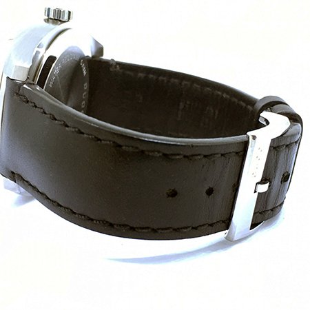 ＊奢華大道國際精品＊【W0523】GUCCI黑面不銹鋼41MM皮帶石英腕錶 YA142307-2