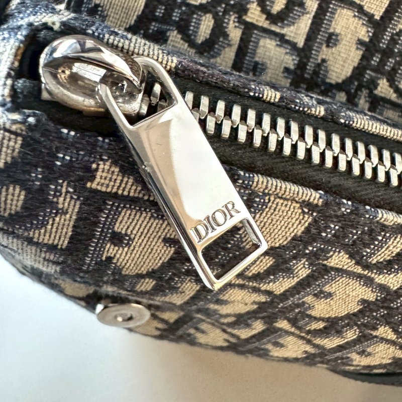 Dior Oblique 緹花布 牛皮 男款 Saddle 馬鞍包 斜背 肩背 胸口包-7