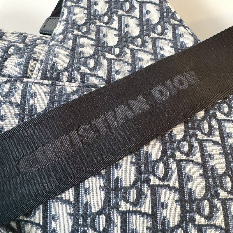 Dior Oblique 緹花布 牛皮 男款 Saddle 馬鞍包 斜背 肩背 胸口包-8