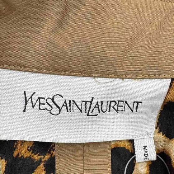 YSL超經典又正點的駝色防風風衣外套-6