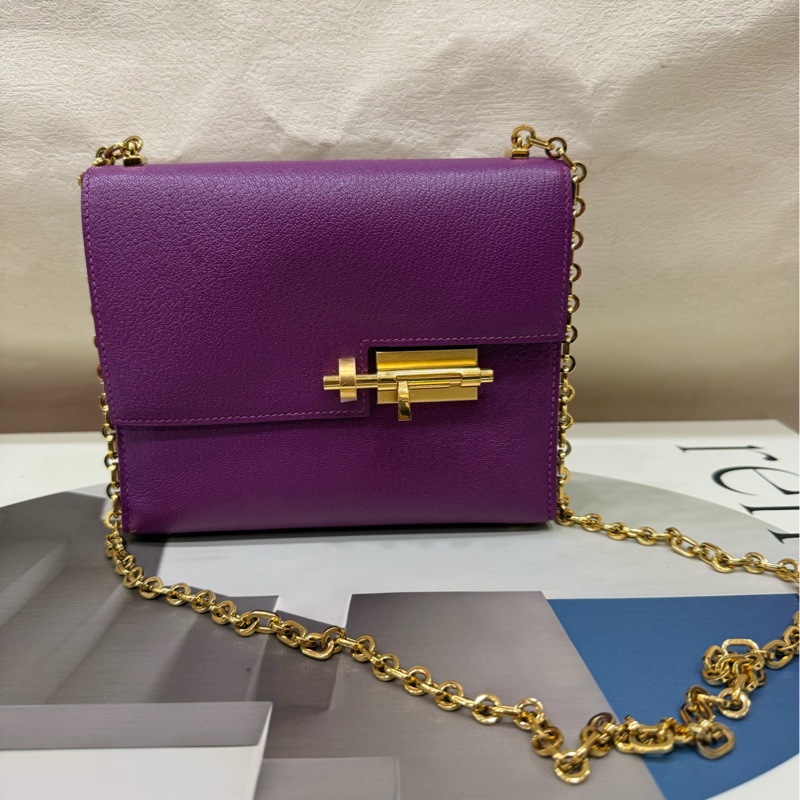 Hermes 爱马仕 mini verrou 海葵紫 手枪包-1