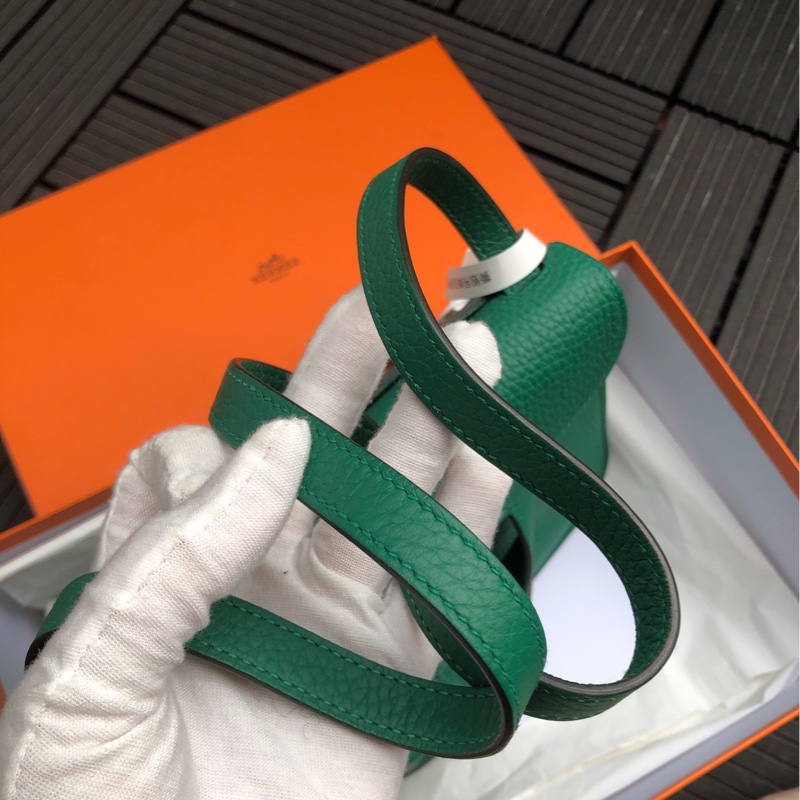Hermes 爱马仕 绿色halzan 25 手提斜挎包 W刻-8
