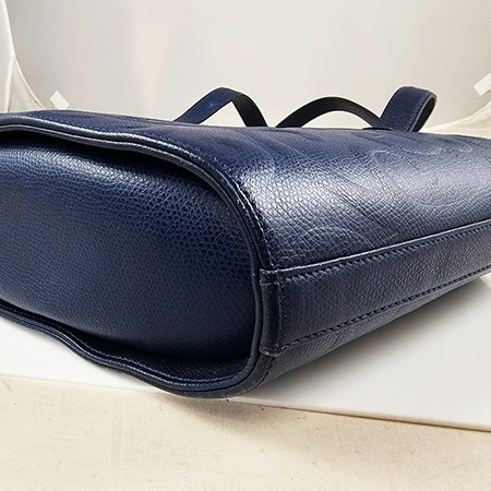 ＊奢華大道國際精品＊【Y095】YSL藍色牛皮唐草花紋貝殼肩背包-3