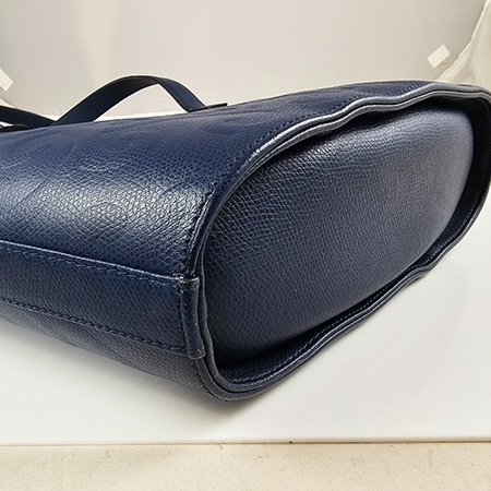 ＊奢華大道國際精品＊【Y095】YSL藍色牛皮唐草花紋貝殼肩背包-4