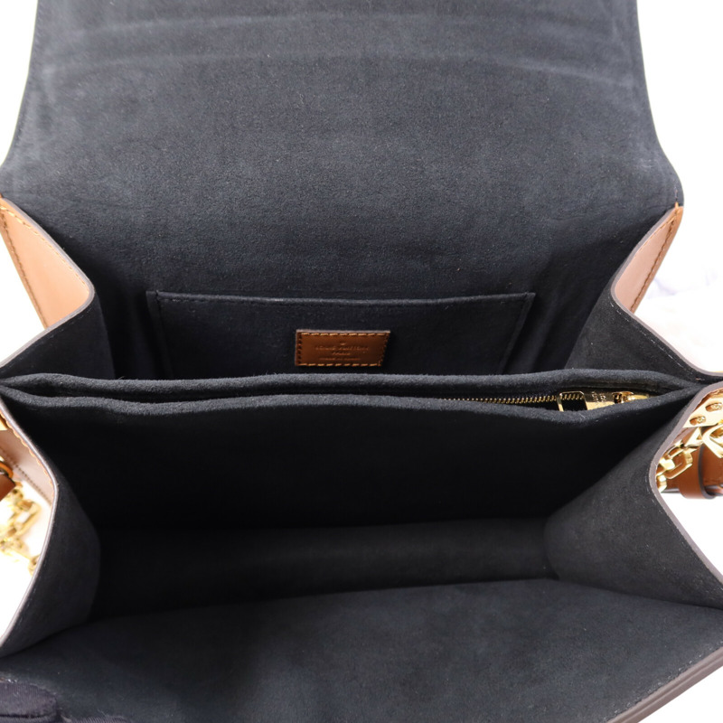 LOUIS VUITTON Monogram Reverse Dauphine MM金扣手挽肩背兩用袋棕色-4