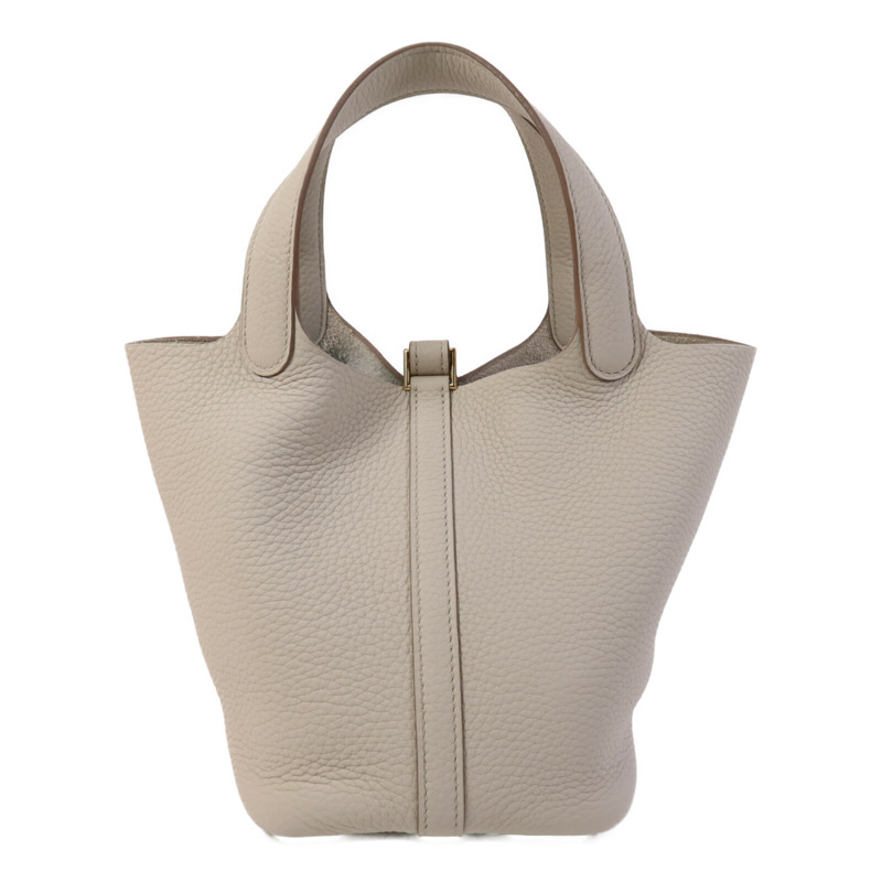 HERMES Clemence皮革Picotin PM金扣手挽袋Nata-2