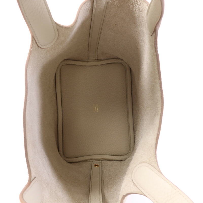 HERMES Clemence皮革Picotin PM金扣手挽袋Nata-4