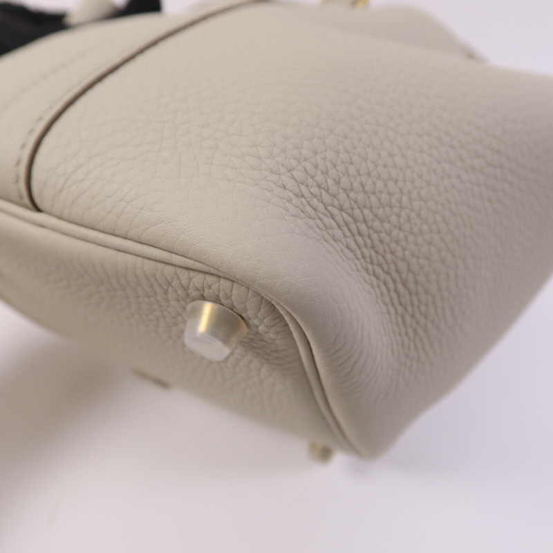 HERMES Clemence皮革Picotin PM金扣手挽袋Nata-11