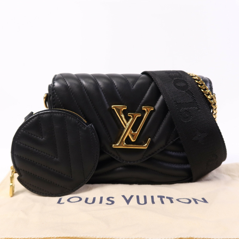 LOUIS VUITTON 牛皮皮革New Wave Multi Pochette金扣鏈帶手挽肩背兩用袋-9