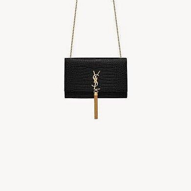YSL 經典不墜的流蘇Kate包-黑色-11