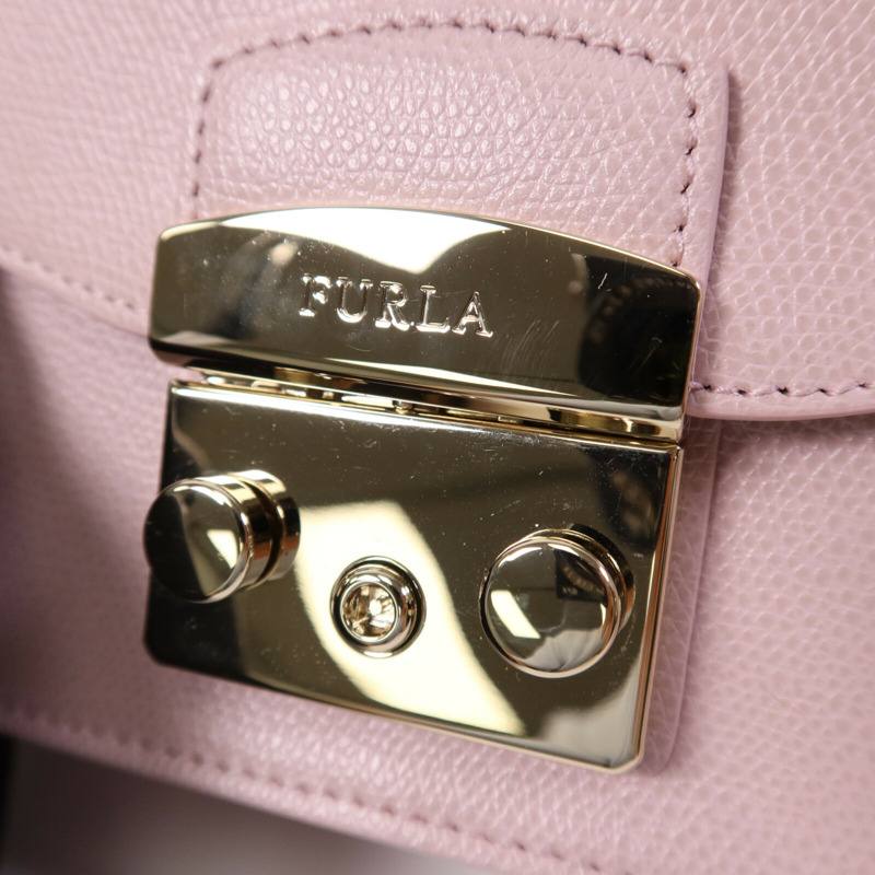 Furla 牛皮皮革Mini Metropolis金扣鏈帶肩背袋-7