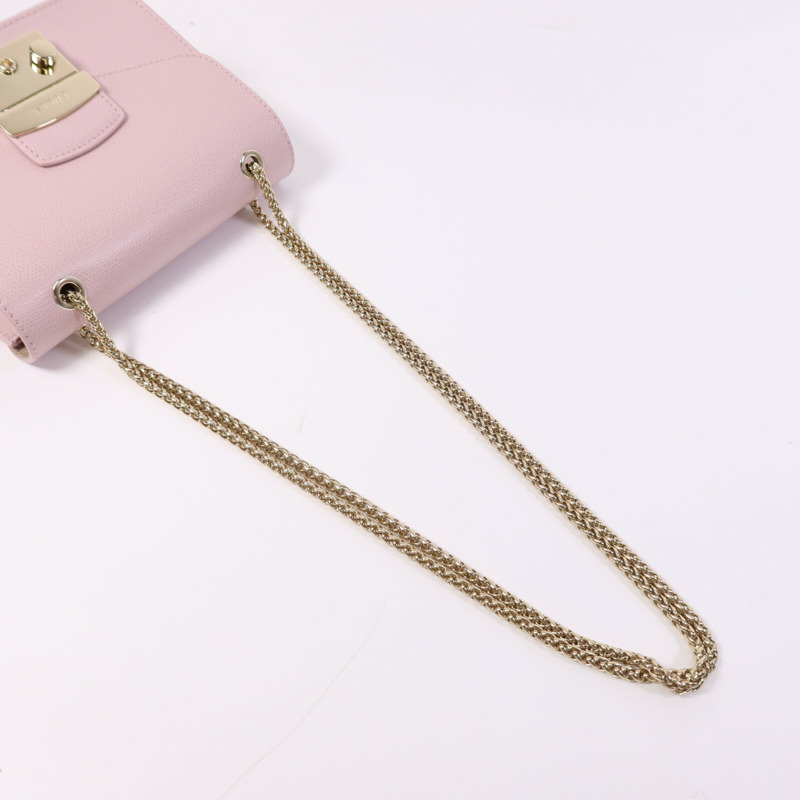 Furla 牛皮皮革Mini Metropolis金扣鏈帶肩背袋-8