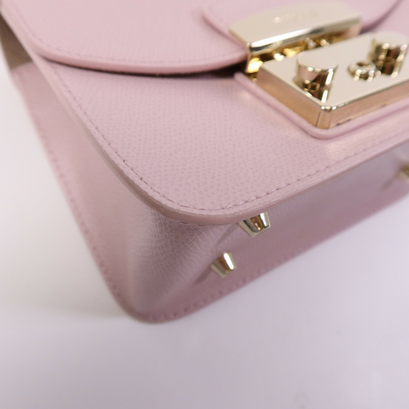 Furla 牛皮皮革Mini Metropolis金扣鏈帶肩背袋-9