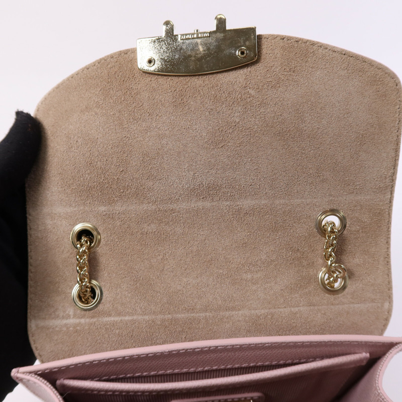 Furla 牛皮皮革Mini Metropolis金扣鏈帶肩背袋-13