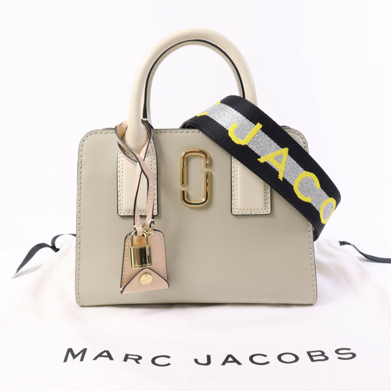 MARC JACOBS 牛皮皮革Little Big Shot Bag金扣手挽肩背兩用-10