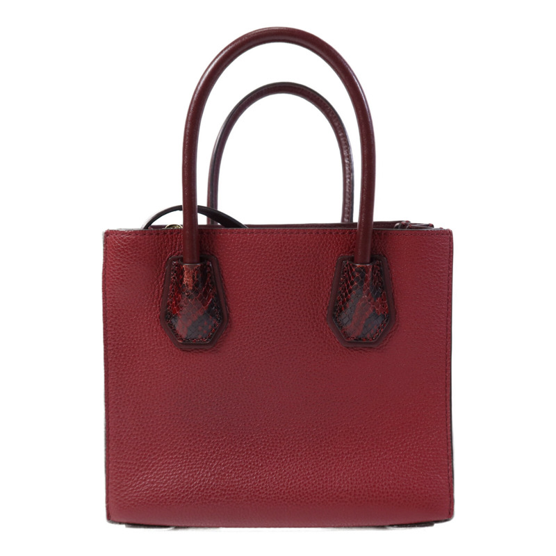 Michael Kors 牛皮皮革Mercer Accordion金扣手挽肩背兩用袋-1