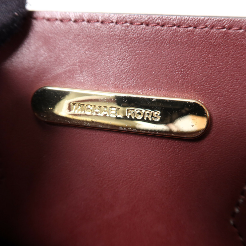 Michael Kors 牛皮皮革Mercer Accordion金扣手挽肩背兩用袋-5